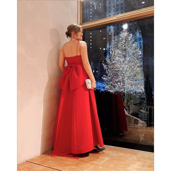 Anthropologie Sachin & Babi Hadley V-Neck Back-Bow Empire Gown - Picture 5 of 11